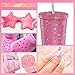 22000 Pcs Pink Flatback Pearls and Rhinestones for Crafting, Resin Rhinestones Gems Pearls for Bedazzling, Mixed Size 3-6mm Half Pearl Gems Beads for Nails Face Eyes Makeup Bottles Shoes DIY Crafts