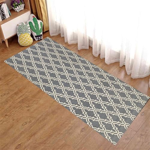 Alfombra de pasillo vintage lavable que evita resbalones en el hogar 3