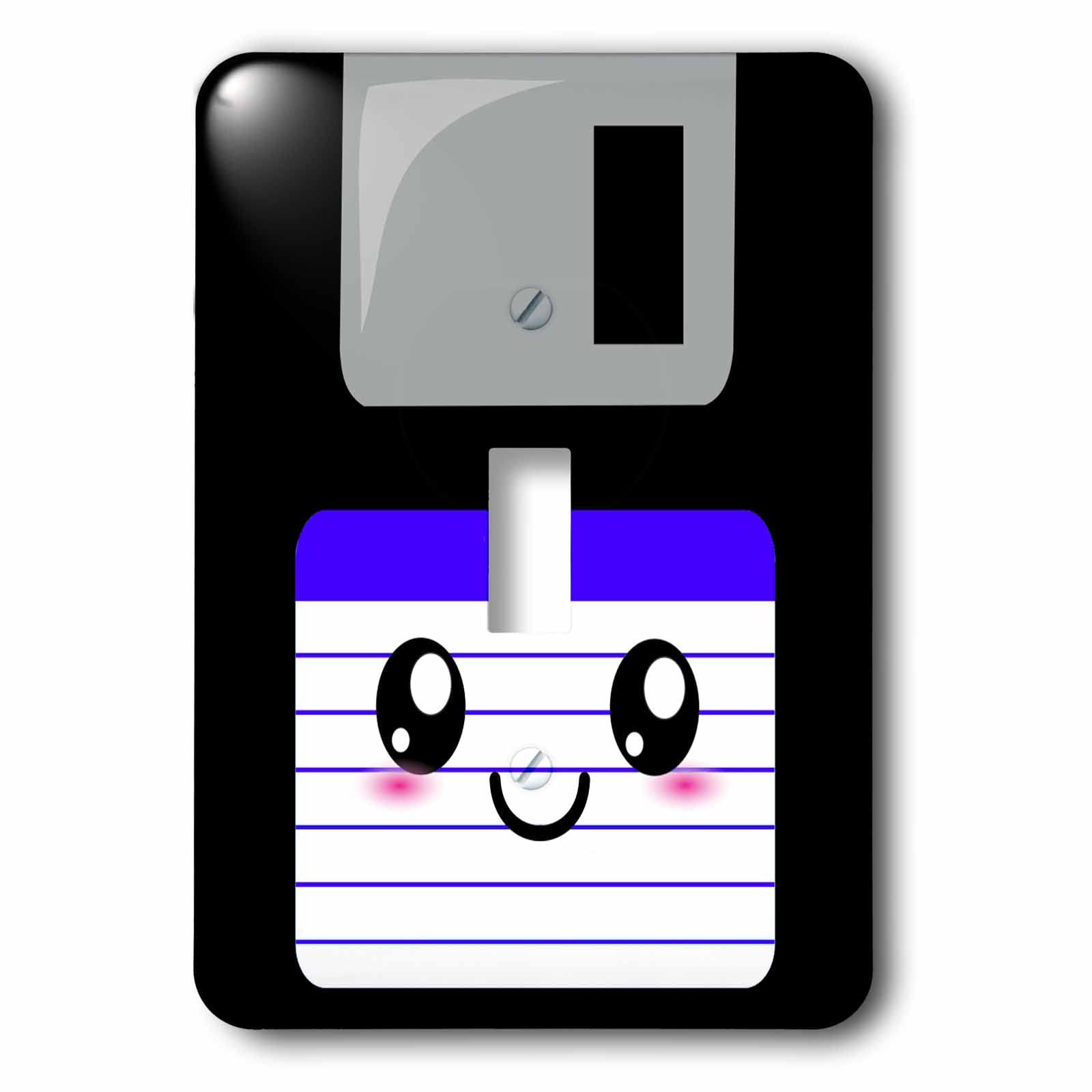 Disquette rétro 90s interrupteur bleu kawaii, une idée cadeau originale pour passionné d'informatique