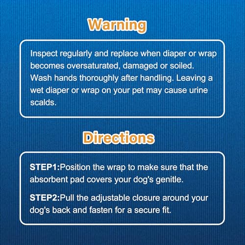 Image of Honeycare Disposable Male Wraps for Senior Dogs, Small Size, 40 Count, Super Absorbent, Breathable, Wetness Indicator, Super Deodorization, Cute Suit Suspenders Design (Pack of 8)