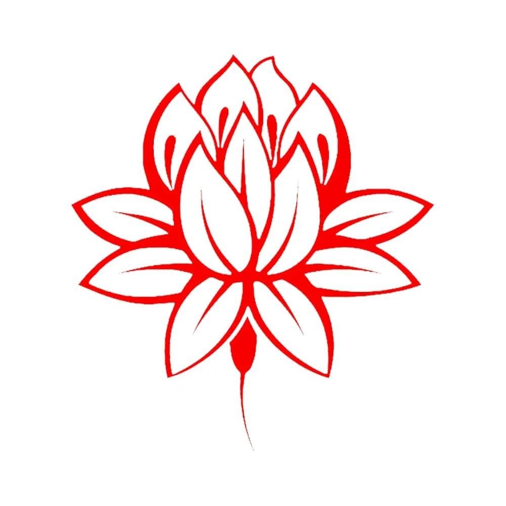 Dabhuoc Red Lotus Flower Buddhism Buddha Meditation Custom Stickers On Motorcycle(,20Cm)