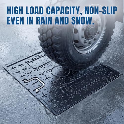 Maeklon 24"x24" Solid Square Septic Tank Lid and Base, 1.5T Load-Bearing Manhole Cover and Frame with Handles, Reinforced Manhole Cover for Yard Lawn Garden Pavement, Black - 4