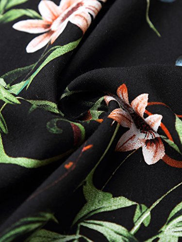 Slivexy Pantaloni a Palazzo Stampa Floreale Donna