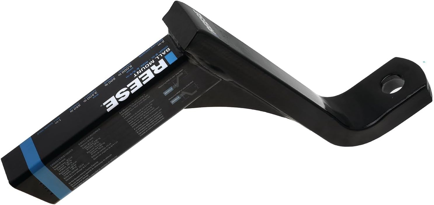 REESE 7091700 クラス 3 トレーラーヒッチボールマウント、2インチスクエアレシーバー、8インチドロップ、6.75インチ