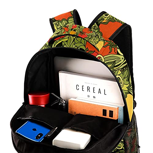 Sac à dos de voyage rouge cerise tomate avec compartiment bouteille - 4