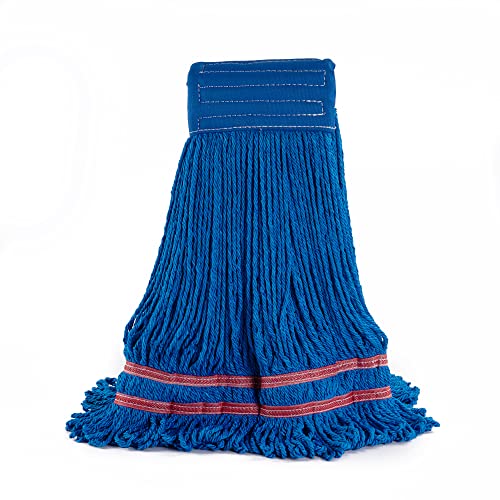 Image of Matthew Cleaning Microfiber String Mop Heavy Duty Commercial Wet Mop Head Replacement,Excellent Absorbency,Premium Launderability,Reusable for Home,Commercial and Industrial Use(Blue,12Pack)
