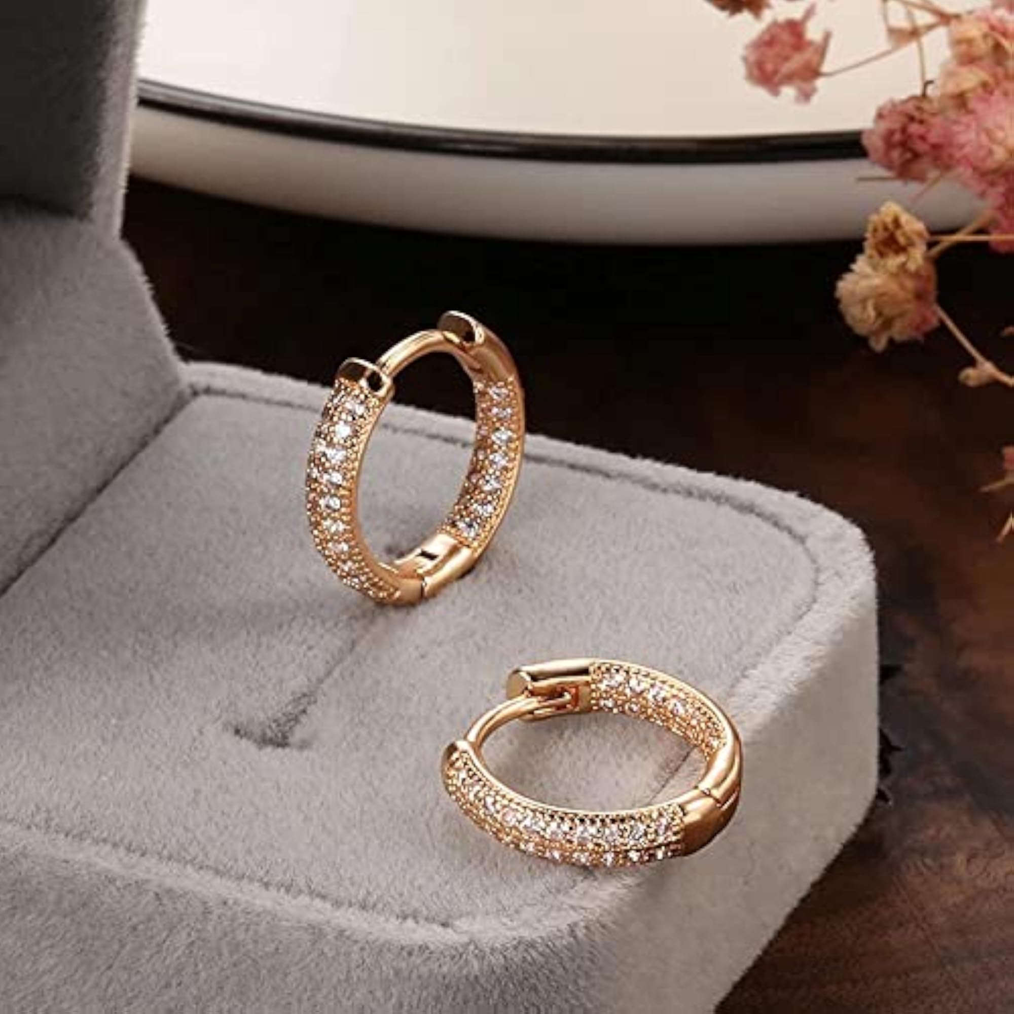Designer Gold Plated Stud Earrings for Women
