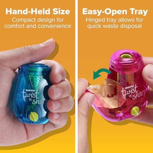 bostitch office pencil sharpener one assorted color twist-n-sharp kids amp colored pencils ps1-adj