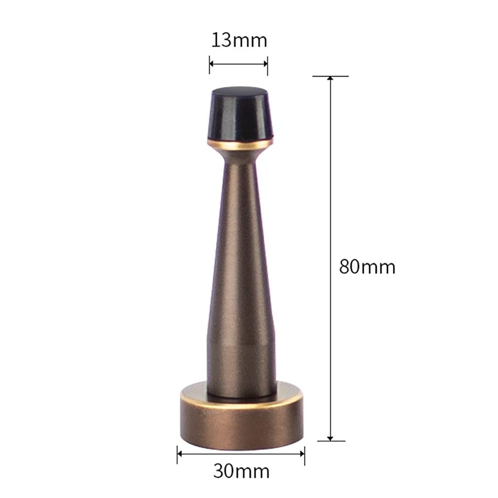 ZSH Odbojnik drzwiowy z czystej miedzi stoper do drzwi Heavy Duty mocowanie na ścianie, gumowy odbojnik amortyzator do domu i kuchni (80 mm) (kolor B, rozmiar: 3 szt.)