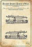 eisenbahnwagen hotel Ecken abgerundet & gebohrt FS Patent Entwurf für einen Eisenbahnwagen Blechschild Schild gewölbt Metal Sign 20 x 30 cm