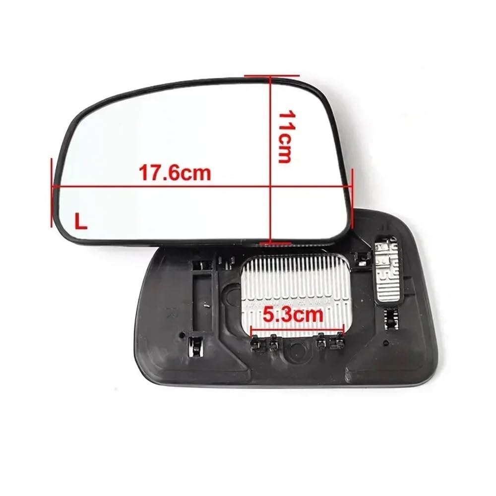vetro retrovisore Per Nissan Per Tiida 2005-2009 | Veicolo Esterno Retrovisore Specchietto esterno Riflettente Vetro Lente Con Riscaldamento(2PCS left and right)