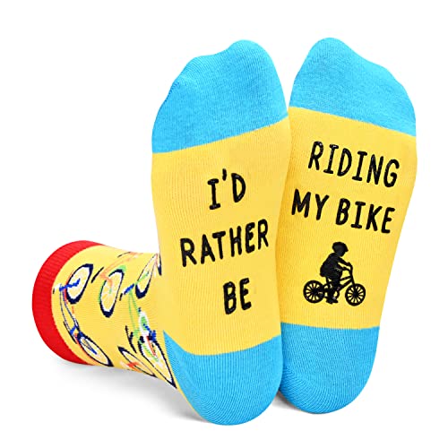 HAPPYPOP Cycling Socks for Kids 7-9