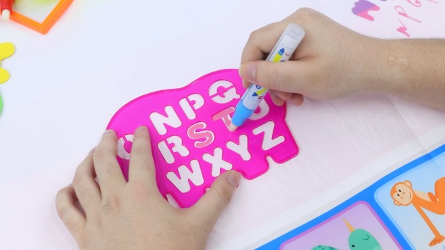 Tappeto Magico Per Disegnare Bambini 100x80cm: Con Penne Ad Acqua E Timbri, Gioco Educativo Riutilizzabile 2-6 Anni - 2