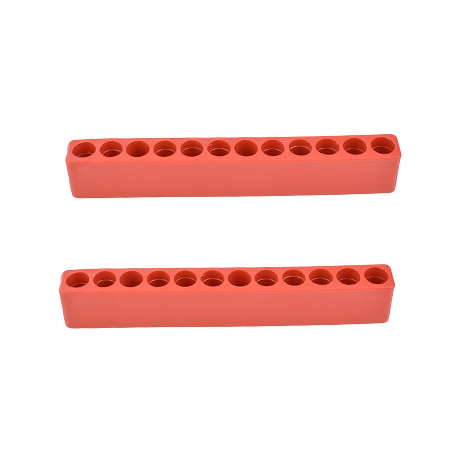 Zhangyezhan Red 12 Hole 6.35Mm Hexagonal Shank Air Tool Bit Holder Case Technician Tool Storage Box For Organizing Screwdriver Bits Abs Bit Holder Box