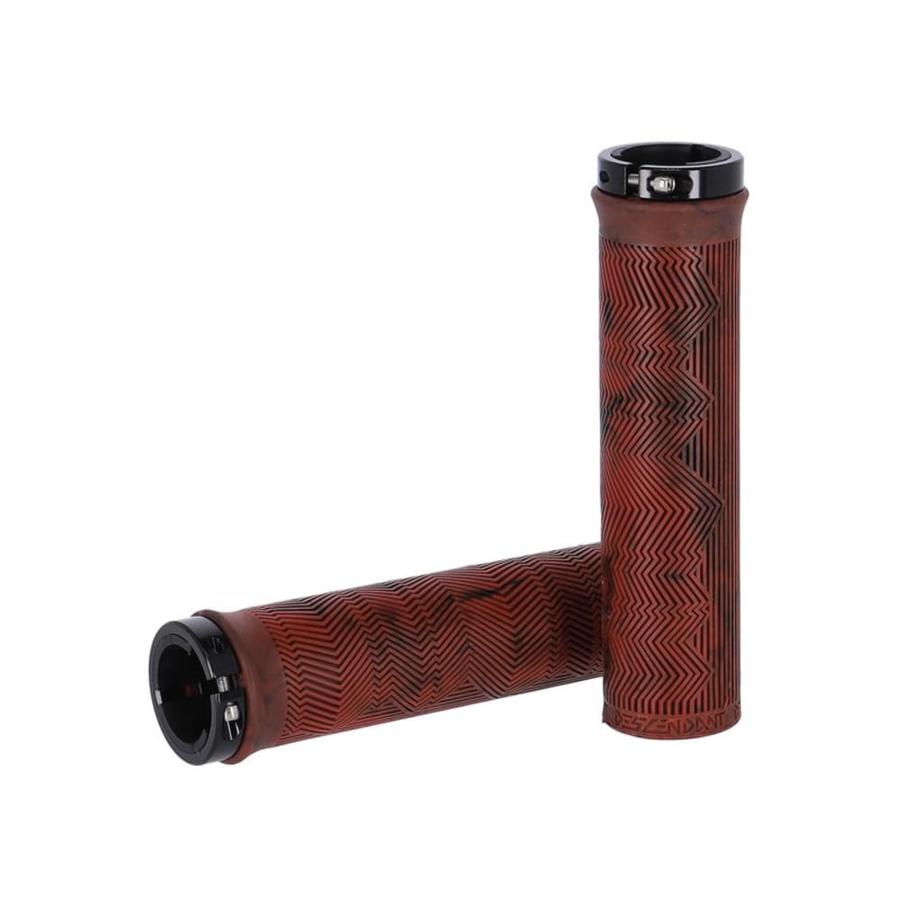 Truvativ, Descendant Single Locking, Grips, 133mm, Red/Blood Red, Pair