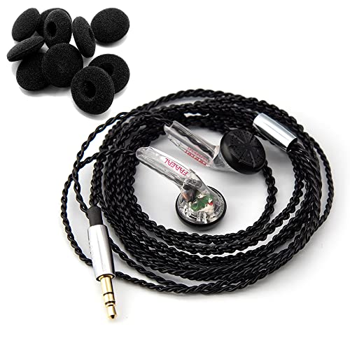 FAAEAL Snow-Lotus 1.0 in Ear Earphones with 15 Pairs Soft Foam Earbuds Eartips,64 Ohm Heavy Bass Flat Head Earbuds with Earphone Pads Replacement Foam for AirPods iPod iPhone Itouch Ipad Headsets