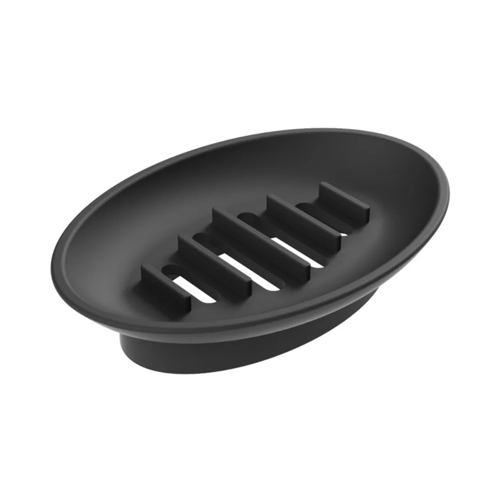 Silicone Soap Box Household Storage Rack Soft Drain Holder Bathroom Dormitory Organizer Accessories(Black)