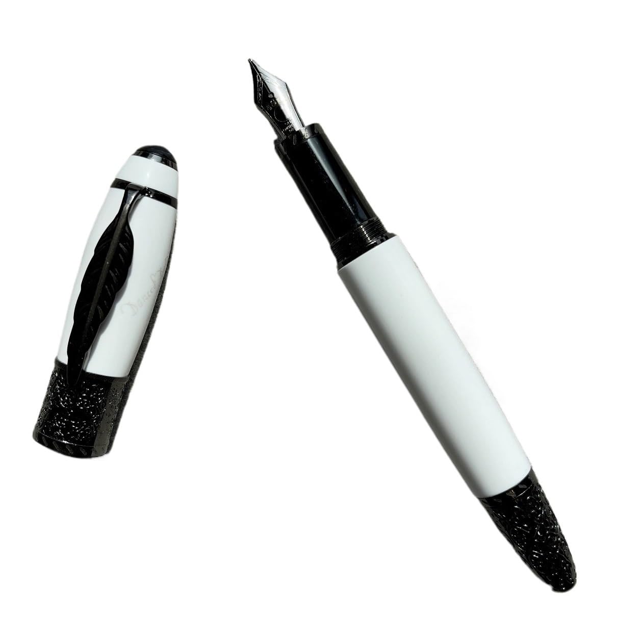 Metall-Füllfederhalter, EF-F-Feder, minimalistisch, High-End, Luxus, für Schule, Büro, Schreibbedarf, Tintenroller (02, Stift mit Beutel)