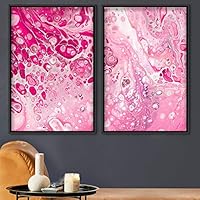 2 Piece Framed Canvas Wall Art Organic Fluids Canvas Prints Home Artwork Decoration for Living Room,Bedroom - 16