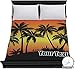 RNK Shops Personalized Tropical Sunset Duvet Cover - Full/Queen