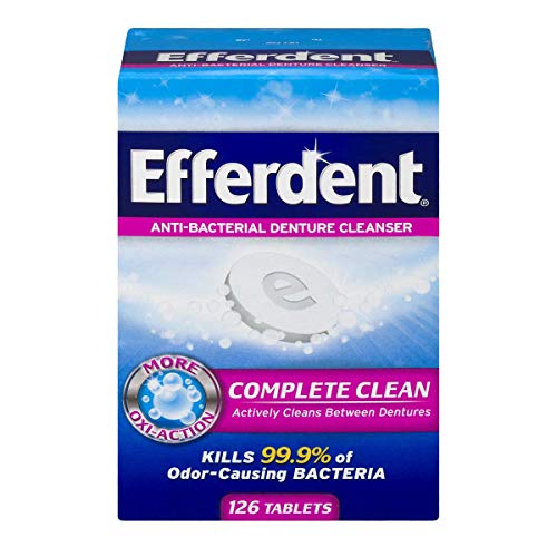 Efferdent Anti-Bacterial Denture Cleanser, Tablets - 126 Each, Pack Of 5 #TOP27