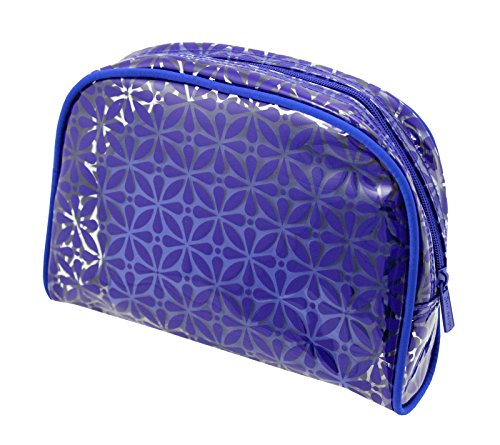 BOLSINHA NECESSAIRE 3 EM 1 MAQUIAGEM E ACESSORIOS COLECTION GEOMÉTRICA JACKI DESIGN AZUL