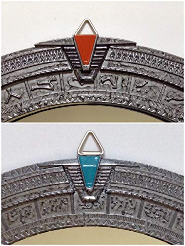 Stargate Mirror - Silver Sg1 Or Atlantis - Large 12" Diameter (Sg1 - Orange Chevrons) #TOP1