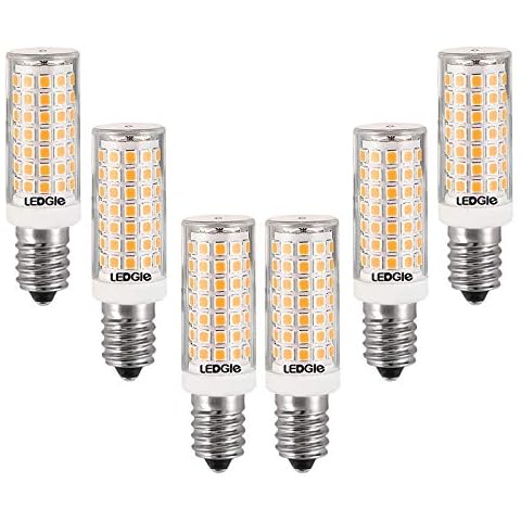 LEDGLE 8W LED Light Bulbs E14 LED Lamp Bulb, 88LEDs, 700lm, Warm White, 3000K, Dimmable, No Flicker, Wide Beam Angle, 80W Traditional Bulb Equivalent, 6 Pcs Cover