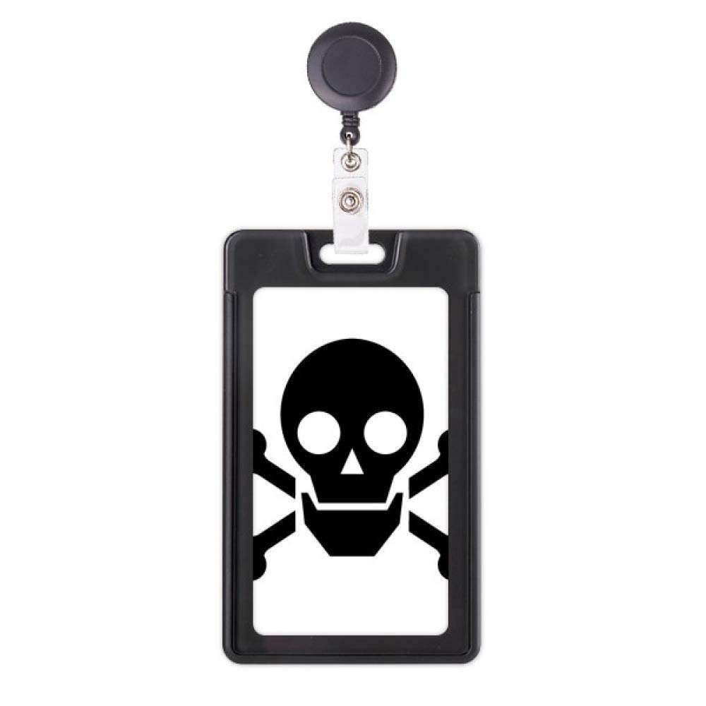 Porte-badge rétractable avec symbole de risque chimique pour technicien