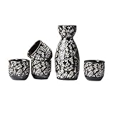 FANCYPUMPKIN Tazas de cerámica Japonesa Sake Bottle Sets Sake Flask para Sushi Bar, # 01