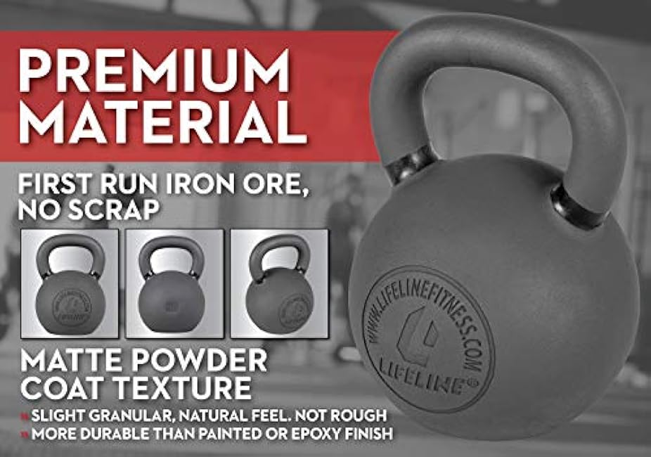 Lifeline Strength Training Kettlebell Weight for Home Gym, 40Kg Kettlebell