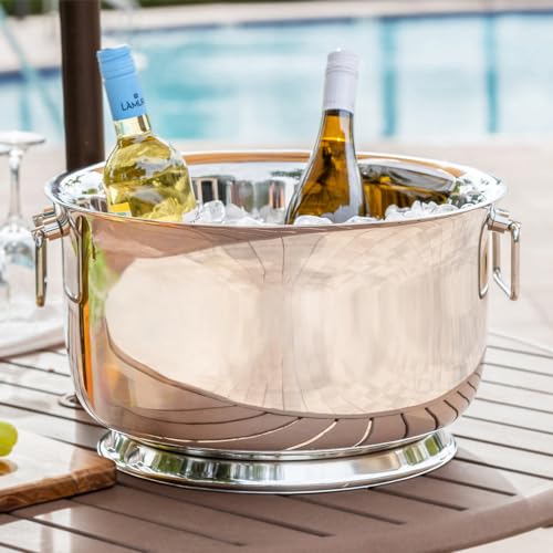 Sol Living Insulated Beverage Tub Large Ice Bucket with Handles Double Wall Stainless Steel Ice Bucket and Cooler for Wine, Drinks, Bar, Party, and Gift Beverage Cooler for Indoor and Outdoor Parties - Image 5