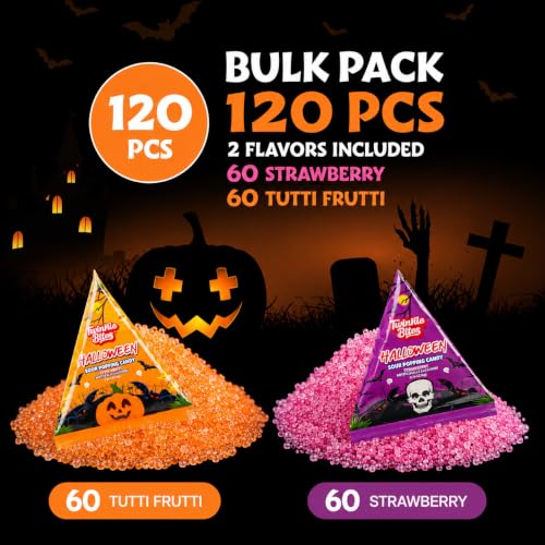 120 Pack Halloween Sour Popping Candy - Individually Wrapped Trick Or Treat Candies - Bulk Halloween Treats Great Use, For Kids, Party Favors, Classrooms, Goodie Bags, Boo Basket Stuffers - image 4
