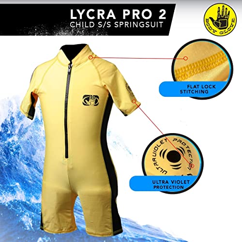 Body Glove Pro 2 Lycra Childs Springsuit (Yellow/Black, Small)