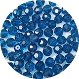 LIMAOLLY 70pcs 10mm Faceted Crystal Glass Beads Round Spacer Beads for Jewelry Making DIY Craft Making Necklace Bracelet Earring Wind Chimes Suncatchers Ornament(507-Peacoca Blue)