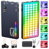 YAOULIGHTS LR135 LEDビデオライト 撮影ライト RGB撮影用ライト 21種FX光効果 色温度2500K～9900K 4000mAh内蔵 輝度自由調節 Type-C充電式 メタルカバー超薄型 持ち運び便利 補助照明 商品撮影 夜間撮影 ライブ配信 物撮りビデオ会議などに適用