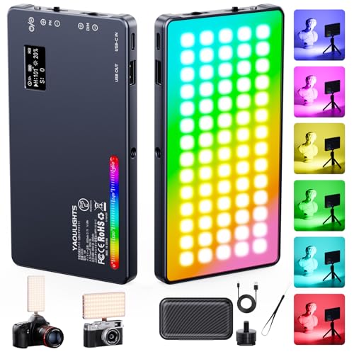 YAOULIGHTS LR135 LEDrfICg BeCg RGBBepCg 21FX Fx2500K`9900K 4000mAh PxR Type-C[d ^Jo[^ ^ѕ֗ ⏕Ɩ iBe ԎBe C