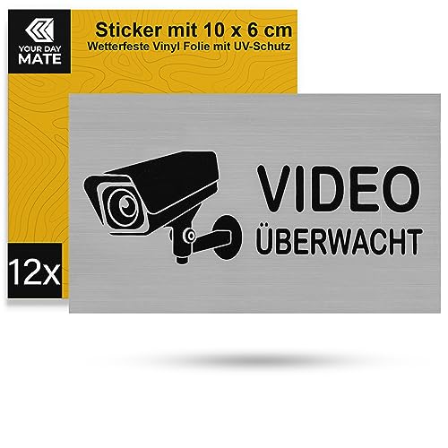 Ya en mundofriki.es: Juego de adhesivos "VIDEO monitored", 12 pzs, 10 x 6 cm, lámina autoadhesiva, adhesivo informativo para uso en interiores y exteriores, señal de advertencia de videovigilancia de cámaras