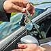 Sandfren Bling Car Keychain, Crystal Rhinestone Love Heart Vehicle Key Chain, Cute Auto Keyring Accessories, Universal Fit (Sky Blue)