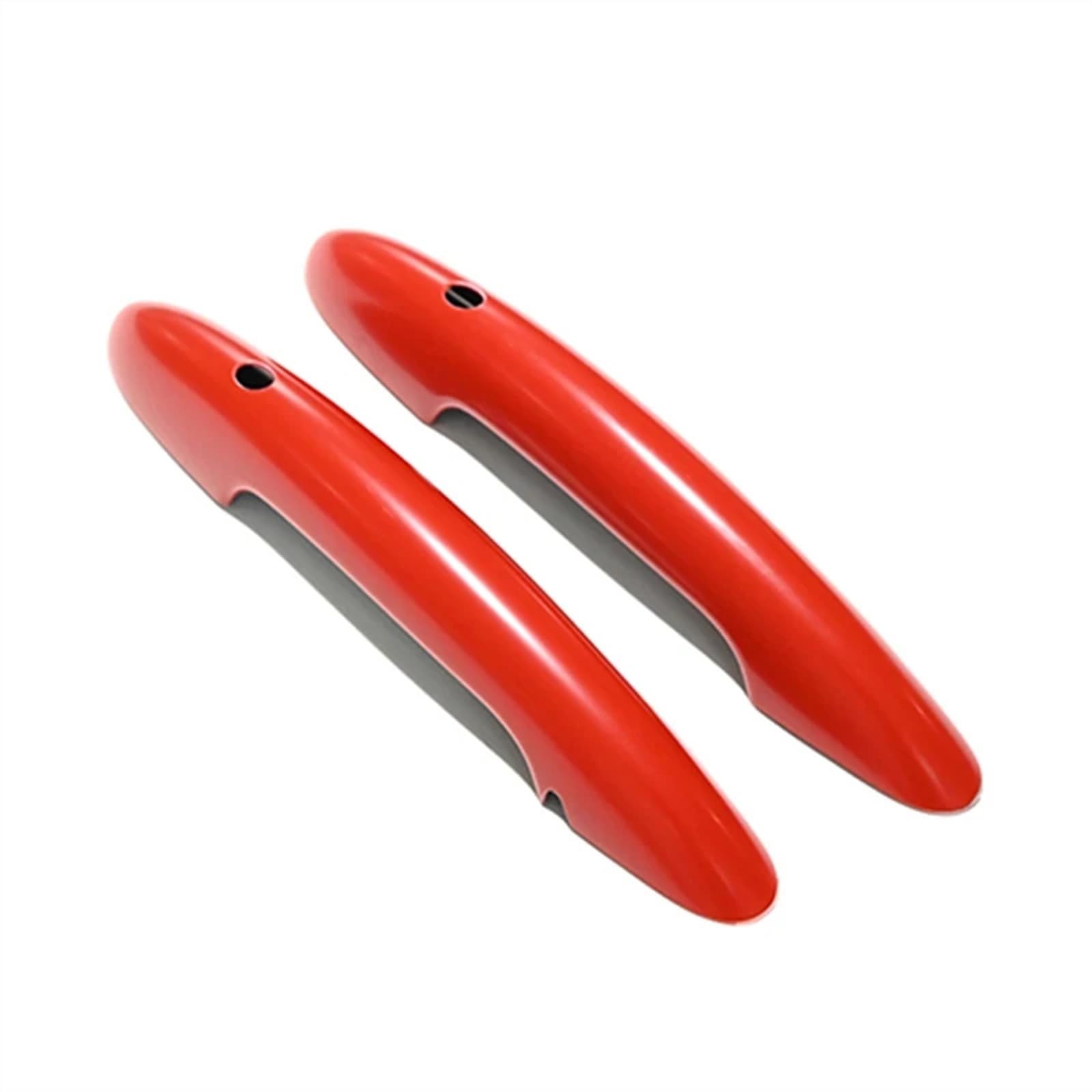 BYSKJZ Car Exterior Door Handle for MINI for Cooper for JCW for F56 for F57 Car Exterior Door Handle Side(Red,with only Light)
