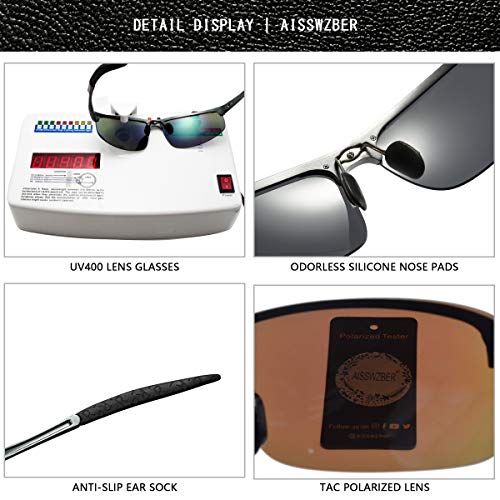 Image of Mens Sports Polarized Sunglasses Driving Metal Frame UV Protection Sunglasses For Men 8177