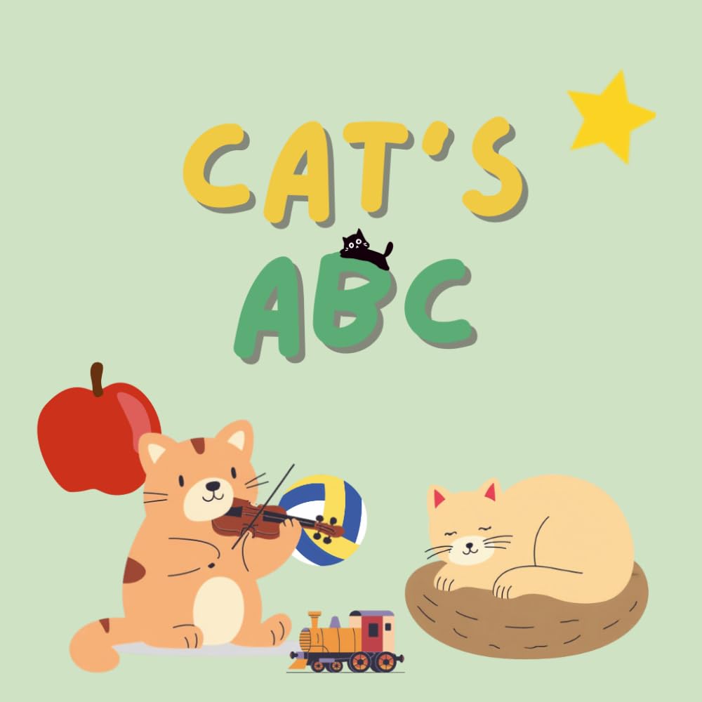 Cute Cats ABC Coloring Book: Fun and Easy Alphabet Coloring Book for Kids Ages 4–8 | Learn Letters with Adorable Cats