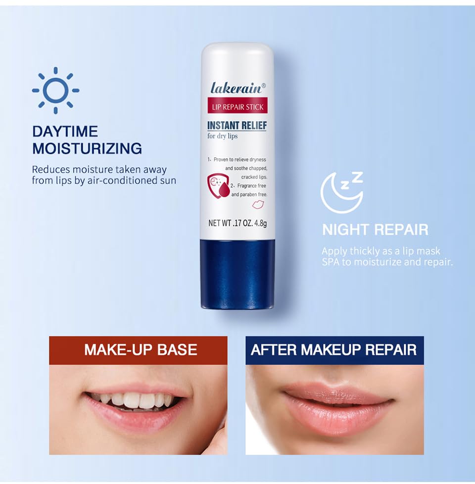 Lip Balm Stick - Lip Repair Cream for Dry Cracked Lips Balm Set, Lip Gel Set Long Lasting Lips Moisturizer Day Night Skincare Set Gift for Teenage Girls Kids Women(2pcs Lip Balm) - Image 7