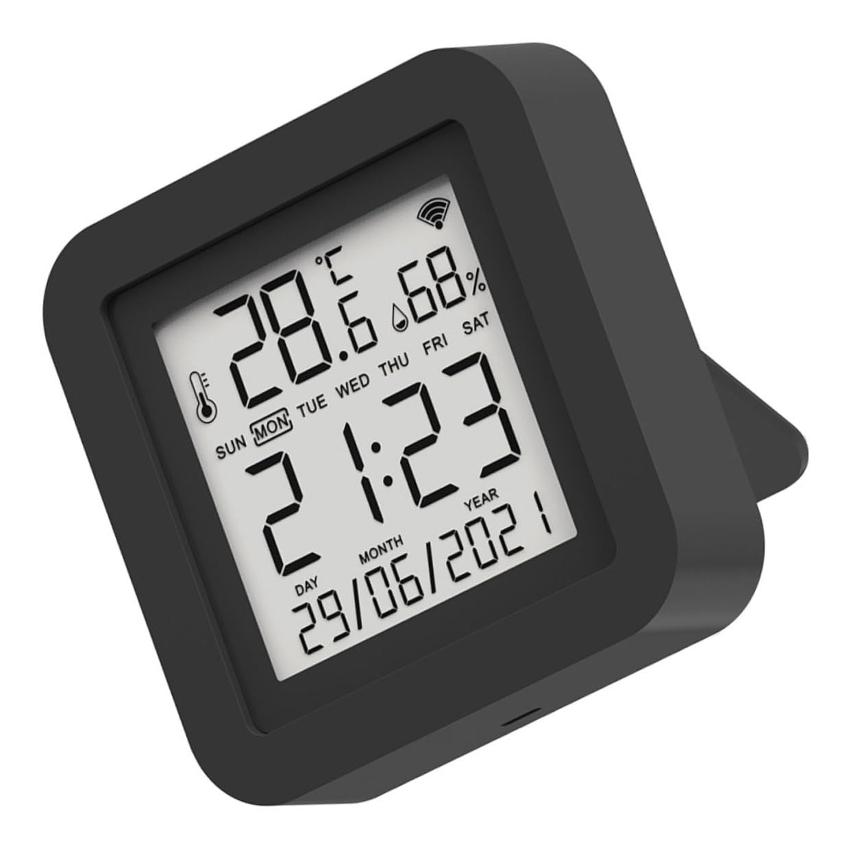 Yardwe Indicatore di Temperatura Digitale Monitor di Temperatura e Umidità per Interni Sensore di Umidità Misuratore di Termometro Igrometro Display Lcd Strumento Portatile per Uso