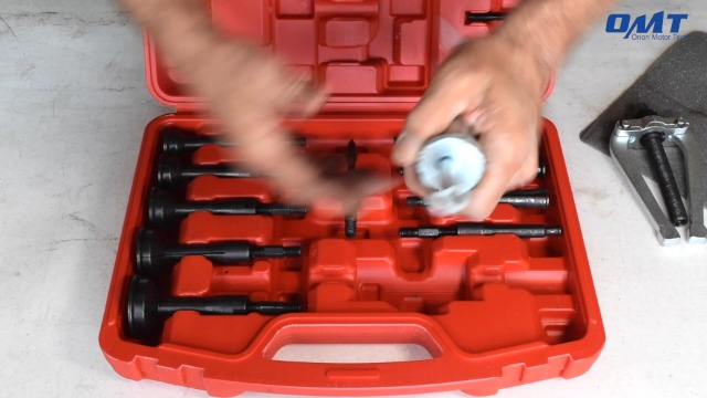 Orion Motor Tech Set Estrattore Cuscinetti 14 Pezzi – 5T, Con Ganasce Da 50 E 76 Mm – Per Rimozione Cuscinetti Mozzo Ruota, Pignoni E Ingranaggi – Acciaio Al Carbonio Trattato Termicamente