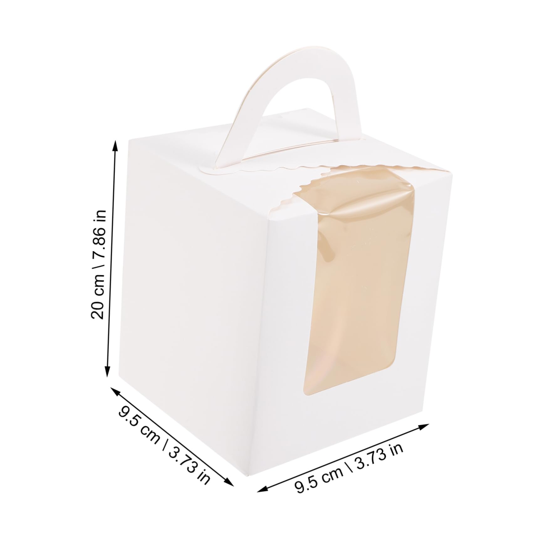 Homoyoyo Cake Boxes with Window Lightweight Paper Bakery Packaging for Cupcakes Desserts and Weddings Parties and Corporate Events Easy to Carry and Store