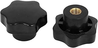 Aexit M9x50mm Torx Knobs & Hand Wheels Shaped Head Screw On Type Machinery Clamping Knobs Star Knobs Grips 2pcs