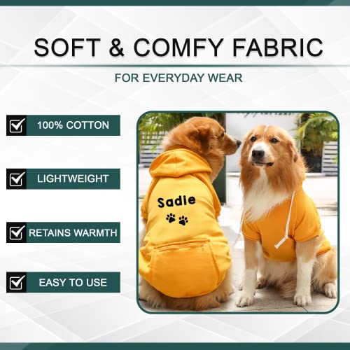 Personalized Dog Hoodie – Stylish Custom Dog Shirt with Embroidered Dog’s Name and Paws – Hooded Dog Sweatshirt Warm – Orange Cotton Dog Hoodies Winter Pullover with Pockets – X-Large Personalized Dog Hoodie – Stylish Custom Dog Shirt with Embroidered Dog’s Name and Paws – Hooded Dog Sweatshirt Warm – Orange Cotton Dog Hoodies Winter Pullover with Pockets – X-Large