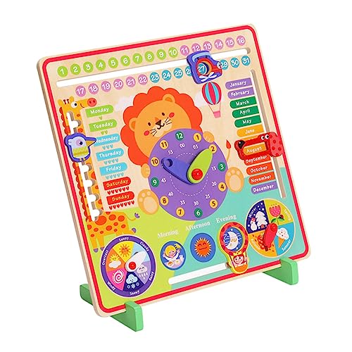 TOYANDONA 1 Juego De Conciencia sobre Las Estaciones del Calendario Rompecabezas Juguetes Juguetes Educativos Preescolares Contar El Reloj Reloj De Aprendizaje Juguete Educativo