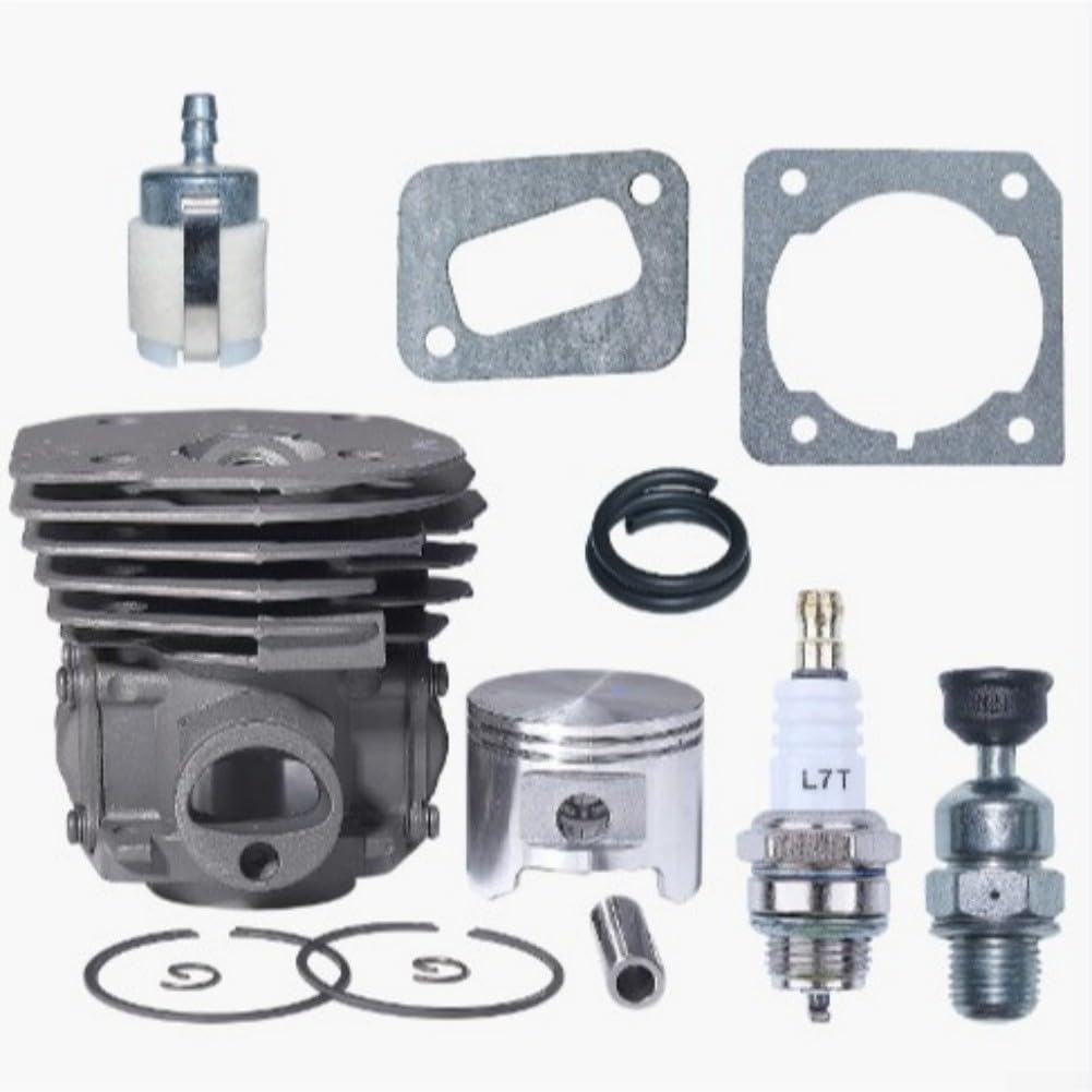 Kit de cilindro de 45 mm para pistón Fit 353 351 350 346XP Motosierra Big Bore Piezas de repuesto Juego de reparación de motor de aleación con válvula de descompresión